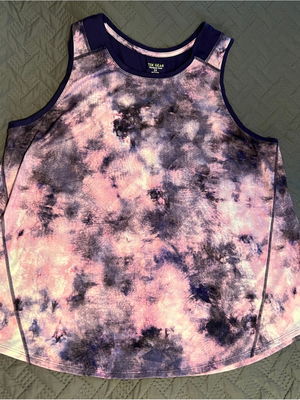 tek gear Women's Pink and Purple Tie-Dye Performance Tank
